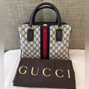 Gucci Blue and Red Crossbody Bag with Signature Style